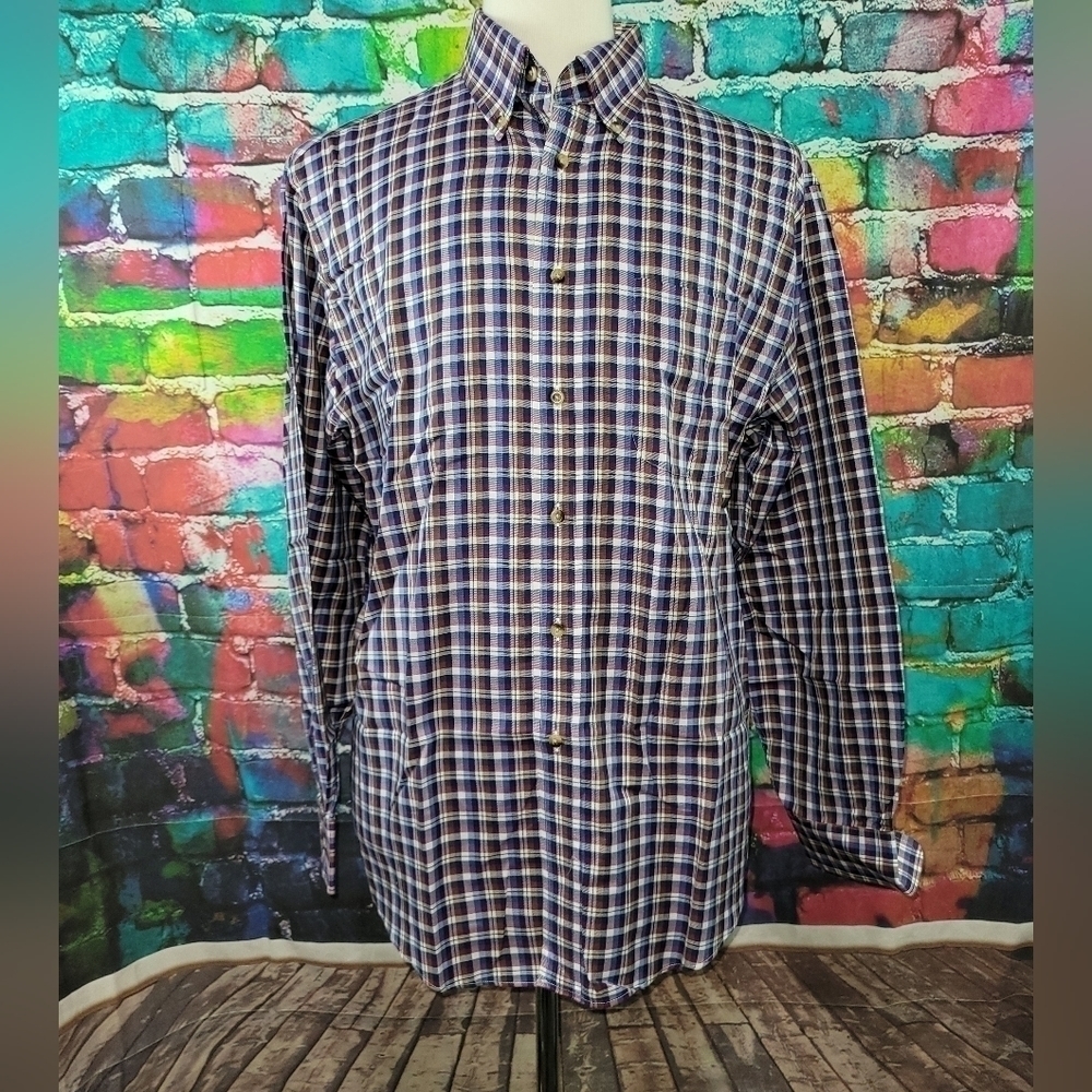 𝅺jos. A. Bank Long Sleeve Casual Button Down Shirt size Large